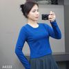 Áo A33 thun dài tay Cotton A4333 / XANH NAVY