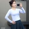 Áo A34 thun dài tay Cotton A4334 / TÍM