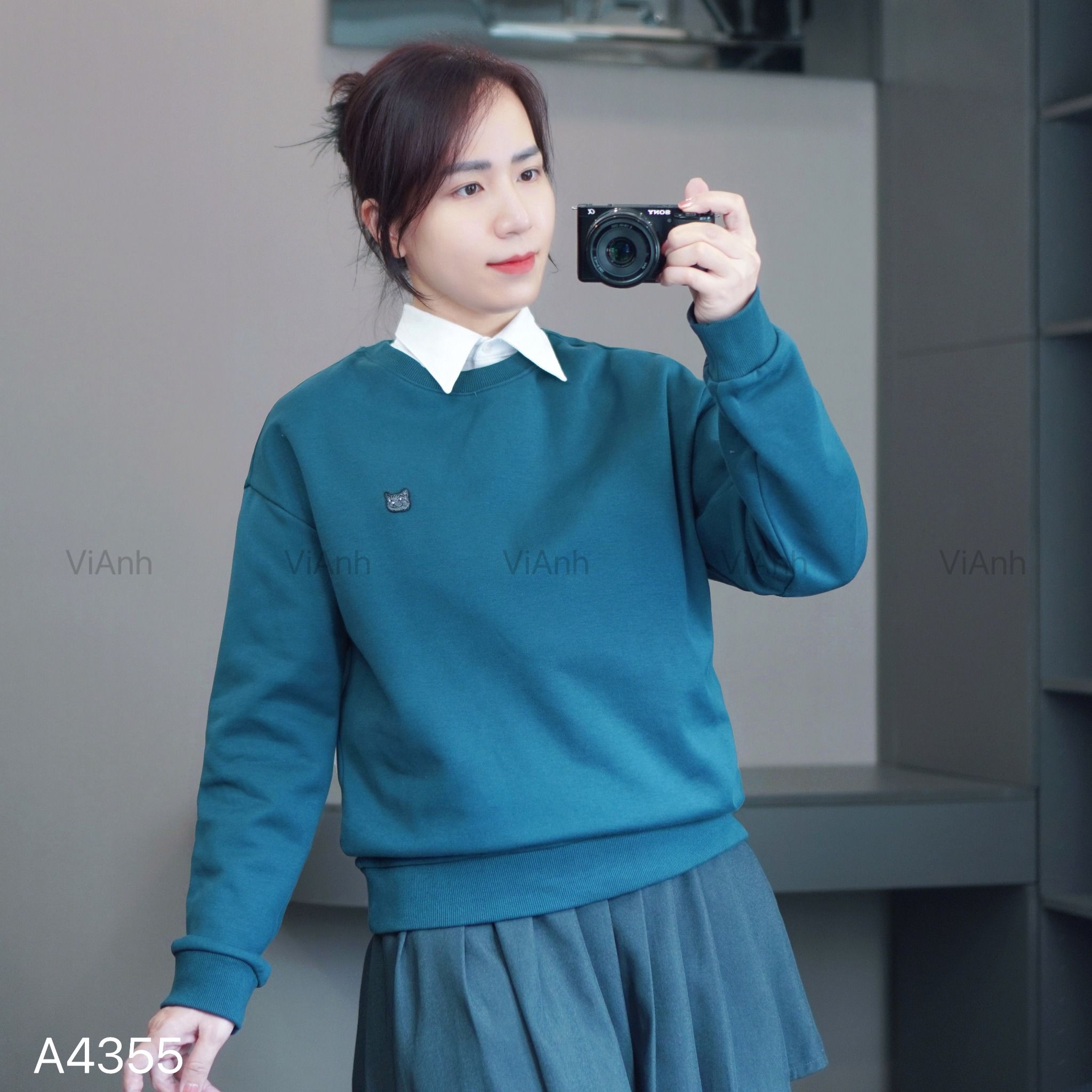 Áo C780 Sweater xuất Hàn A4355 / XANH LÁ