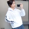 Áo C791 Hoodie chữ dọc tay C.K A4380 / TRẮNG