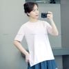 Áo thun nữ dáng dài  / CAM NHẠT ( A73 )