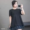 Áo thun tay bồng xuất Nhật / ĐEN B14