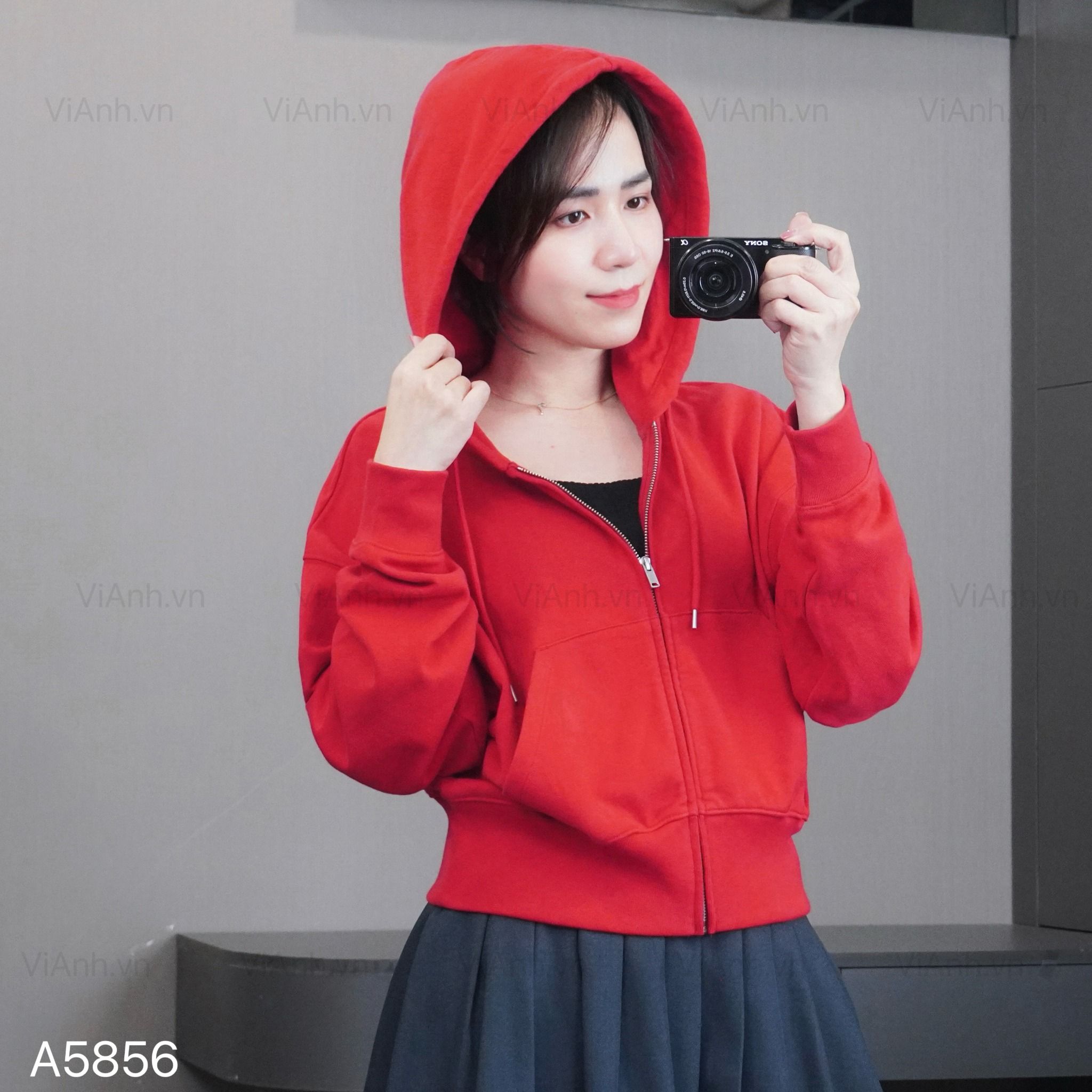 Áo khoác A6 hoodie nỉ da cá  G/A / ĐỎ
