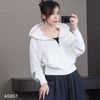 Áo khoác A7 hoodie nỉ da cá G/A / TRẮNG