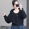 Áo khoác hoodie nỉ da cá G/A A5859 /  ĐEN