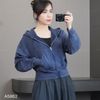 Áo khoác A2 hoodie nỉ da cá G/A A5862 / MÀU JEANS