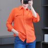 Áo sơmi dài tay linen kiểu Hàn A5922 / CAM A22