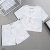 Bộ vest đùi xuất Hàn A6021 / TRẮNG B21