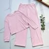 Bộ thun gân dài tay A6040 // HỒNG B40