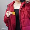 Áo khoác phao có mũ style US / ĐỎ ĐẬM
