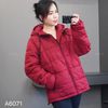 Áo khoác phao có mũ style US / ĐỎ ĐẬM