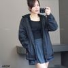 Áo khoác phao phom rộng style US / ĐEN