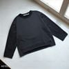 Áo sweater dài tay xẻ tà kiểu Hàn / ĐEN