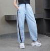 Quần dài Q96 cạp chun rút gấu style Hàn A6196 / XANH