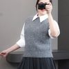 Áo K97 gile len style Âu Mỹ A6197 / GHI