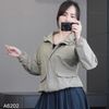 Áo M2 khoác gió có mũ style Hàn A6202 /  XÁM XANH