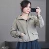 Áo M2 khoác gió có mũ style Hàn A6202 /  XÁM XANH