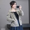 Áo M2 khoác gió có mũ style Hàn A6202 /  XÁM XANH