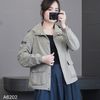 Áo M2 khoác gió có mũ style Hàn A6202 /  XÁM XANH