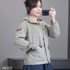 Áo M2 khoác gió có mũ style Hàn A6202 /  XÁM XANH