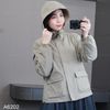 Áo M2 khoác gió có mũ style Hàn A6202 /  XÁM XANH