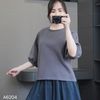 Áo sweater A4 tay bồng style US A6204 / XÁM