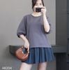Áo sweater A4 tay bồng style US A6204 / XÁM