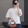 Áo sweater A5 tay bồng style US A6205  / TRẮNG KEM