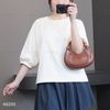 Áo sweater A5 tay bồng style US A6205  / TRẮNG KEM