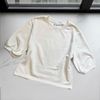 Áo sweater A5 tay bồng style US A6205  / TRẮNG KEM