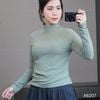 Áo thun dài tay cổ 5 phân / XANH LÁ