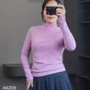 Áo thun H9 dài tay cổ 5 phân A6209 / HỒNG