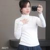 Áo thun H11 dài tay cổ 5 phân A6211 / TRẮNG KEM