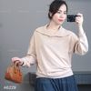 Áo A29 sweater dài tay có cổ style Hàn A6229 / BE