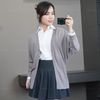 Áo khoác K38 dệt kim Cardigan style Nhật A6238 / XÁM