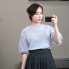 Áo A58 tay bồng style Nhật / Freesize A6258 / XANH XÁM