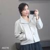 Áo khoác dạ style Hàn K78 / XÁM TRẮNG