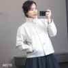 Áo khoác dạ style Hàn K78 / XÁM TRẮNG