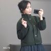 Áo khoác dạ K79 style Hàn /XANH