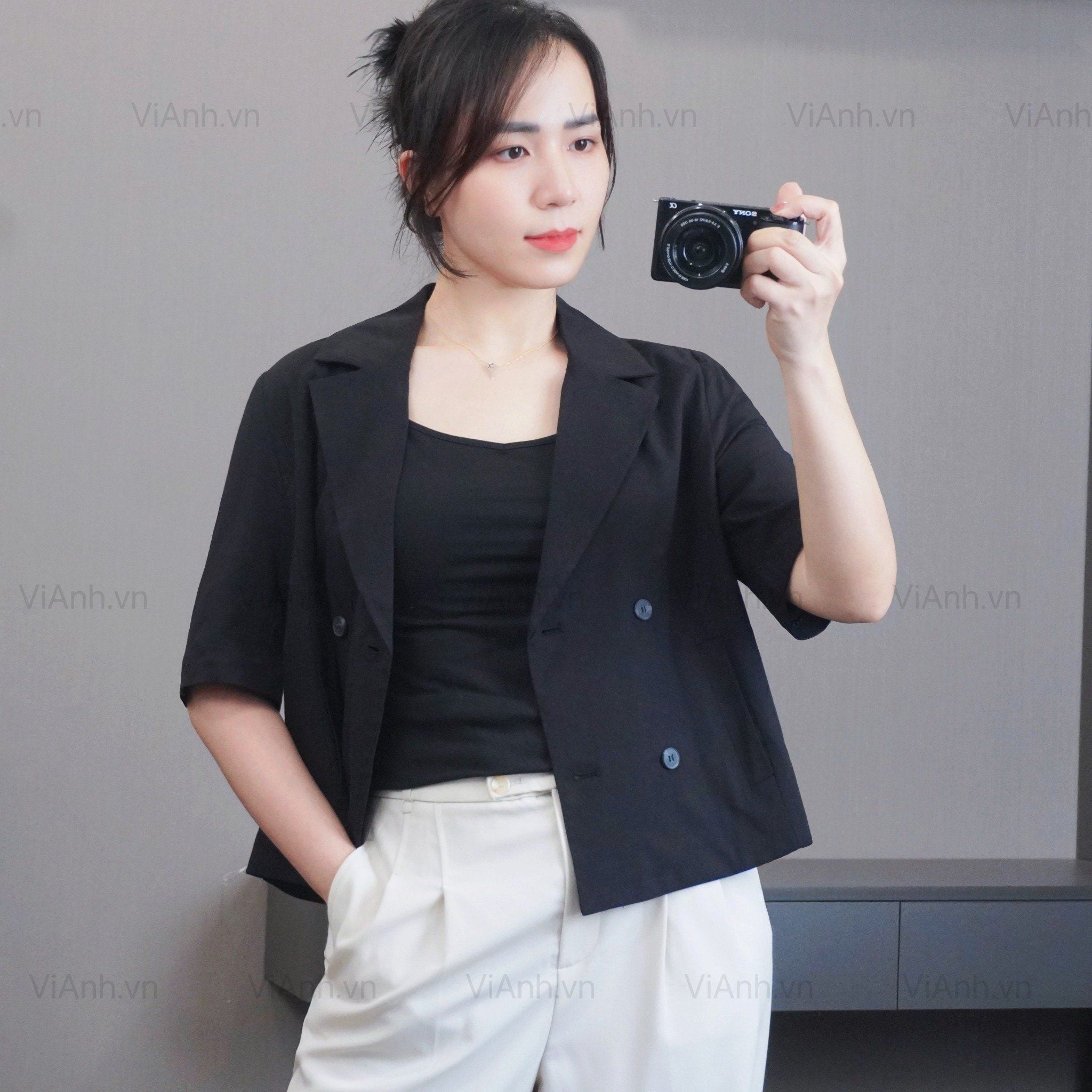 Áo V82 vest style Hàn A6282 / ĐEN