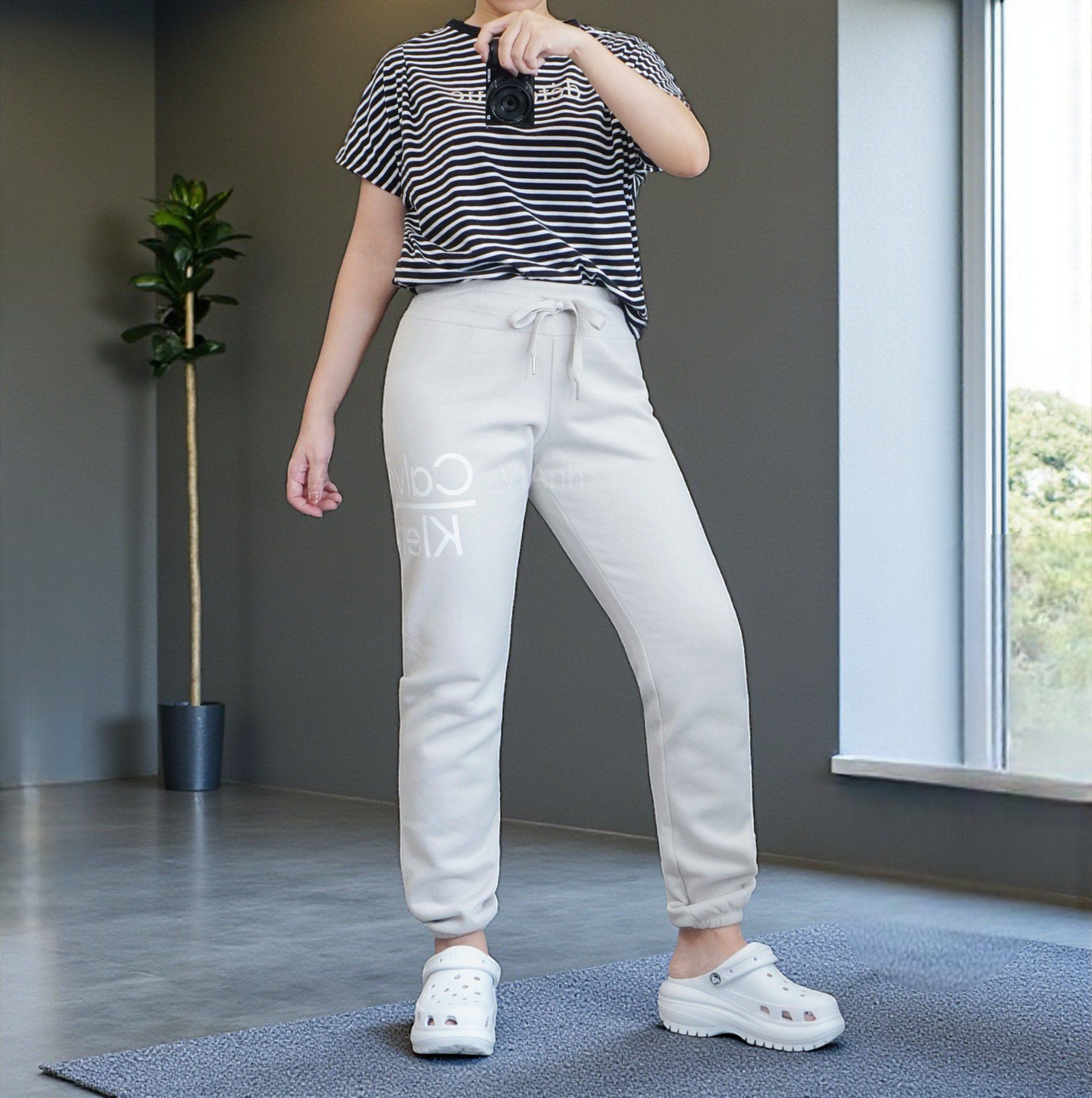 Quần Q72 jogger chữ cạnh style Âu A6372 / XÁM