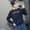 Áo sweater chữ ngực xuất US / ĐEN