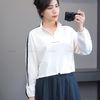 Áo sweater khoá cổ style Âu G/J ( G7 trắng sọc đen / G8 đen sọc trắng )