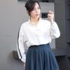 Áo sweater khoá cổ style Âu G/J ( G7 trắng sọc đen / G8 đen sọc trắng )