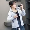 Áo khoác 2 lớp lót nỉ có mũ NET ( Hồng A7 / Đen A8 / Xám A9 )