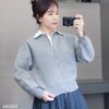 Áo khoác dệt kim khoá kéo xuất Nhật / FreeSize