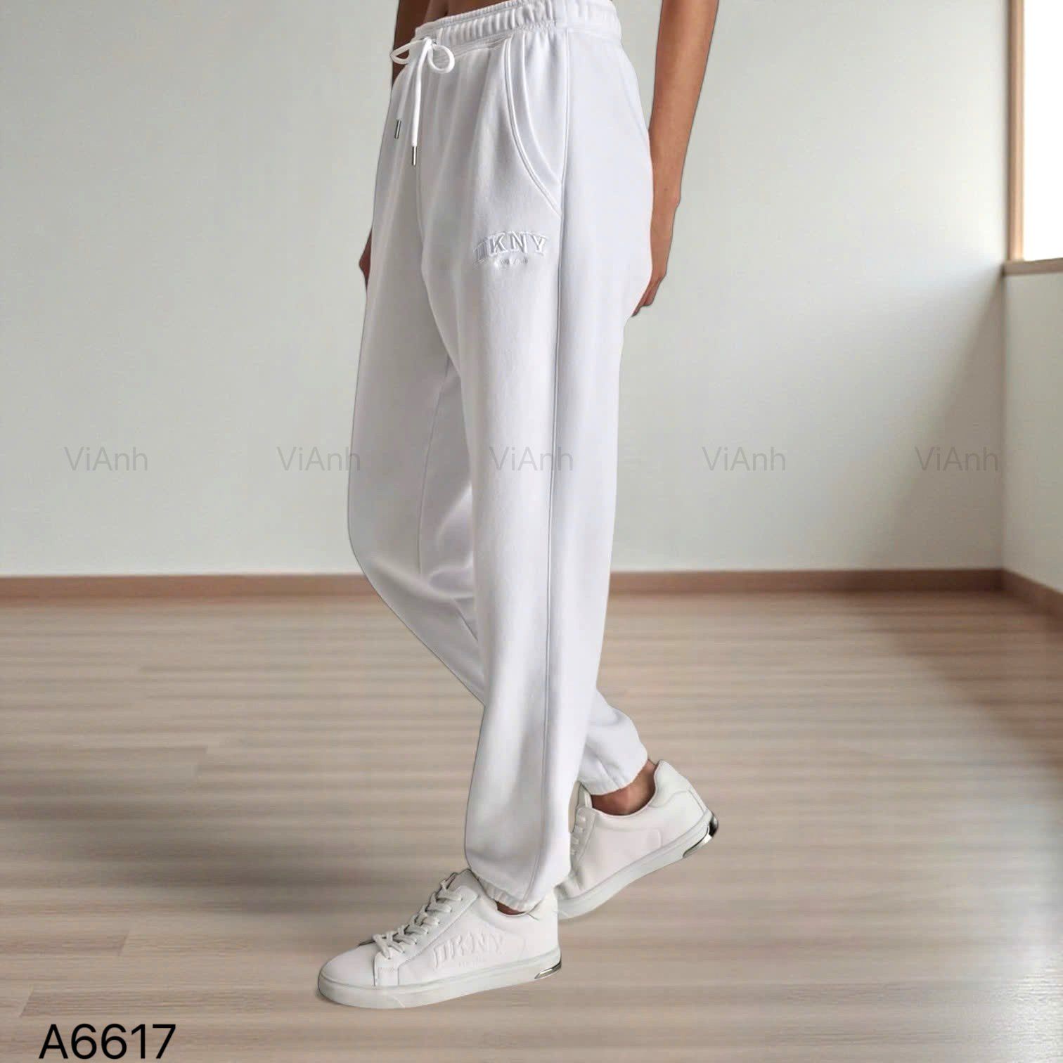 Quần nỉ K17 gấu chun style US UK / TRẮNG