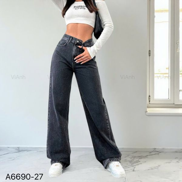 Quần jeans E90 style US UK A6690 / ĐEN XÁM