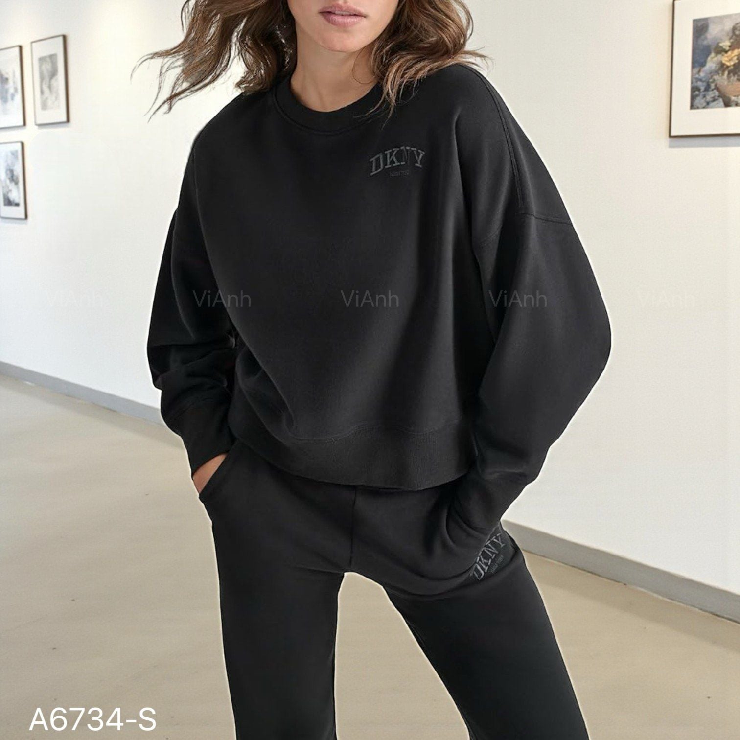Áo nỉ sweater style Âu Mỹ / ĐEN
