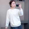 Áo sweater thêu chữ Cotton Classic / C8 TRẮNG KEM / C9 XANH NHẠT